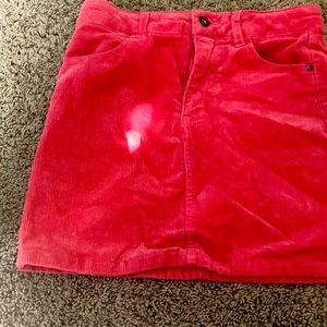 Red pink skirt